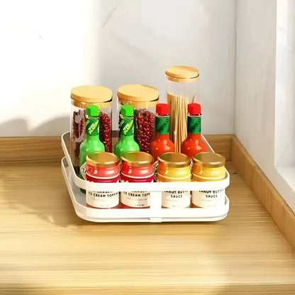 Kitchen Cabinet Organizer 360° Rotating Multi-Tier Space-Saving
