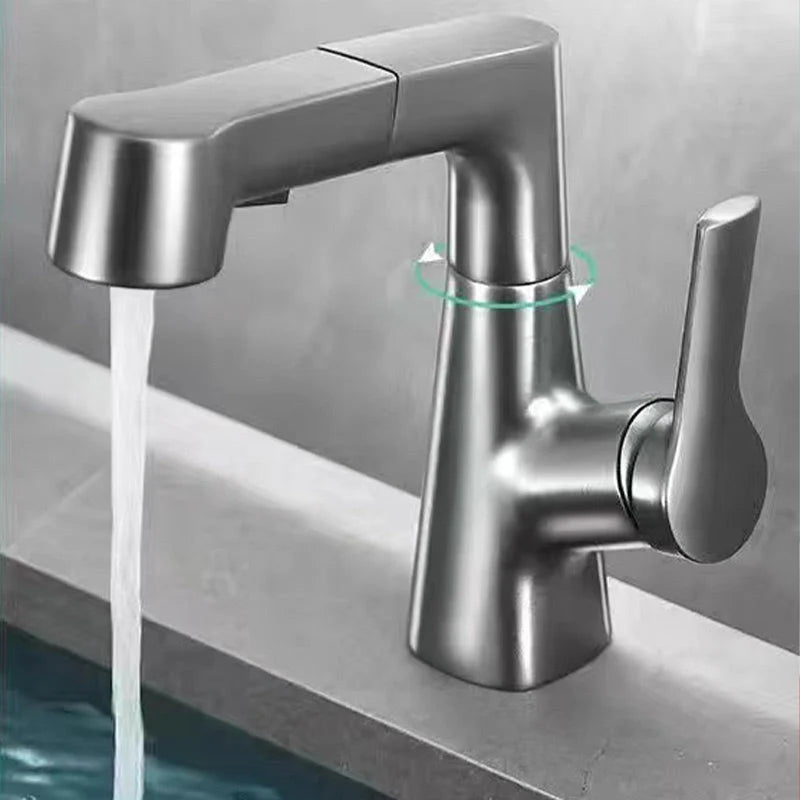 Kitchen Faucet 360° Swivel Pull-Out Spray Stainless Steel