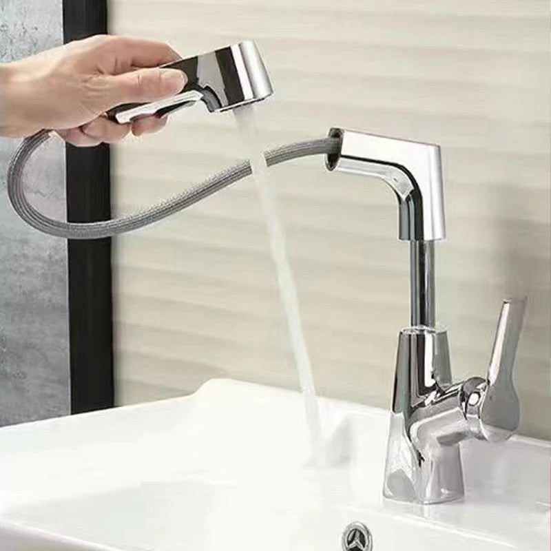 Kitchen Faucet 360° Swivel Pull-Out Spray Stainless Steel