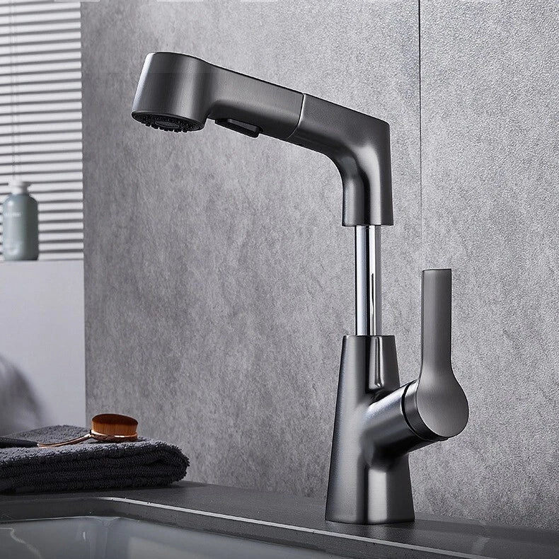 Kitchen Faucet 360° Swivel Pull-Out Spray Stainless Steel