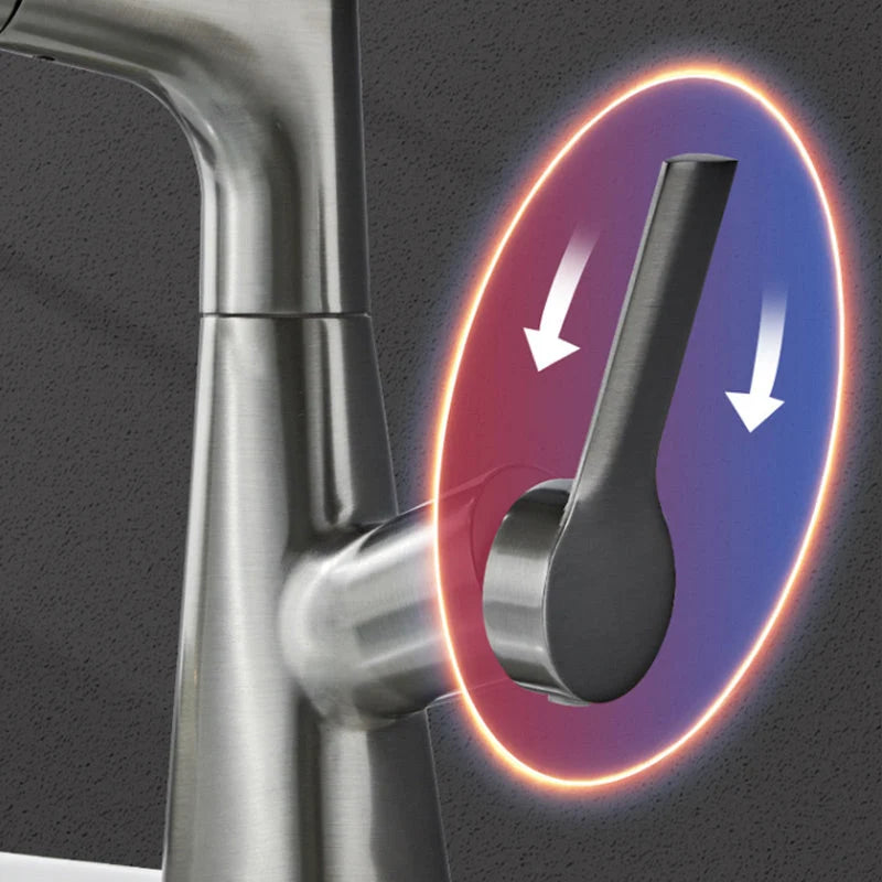 Kitchen Faucet 360° Swivel Pull-Out Spray Stainless Steel