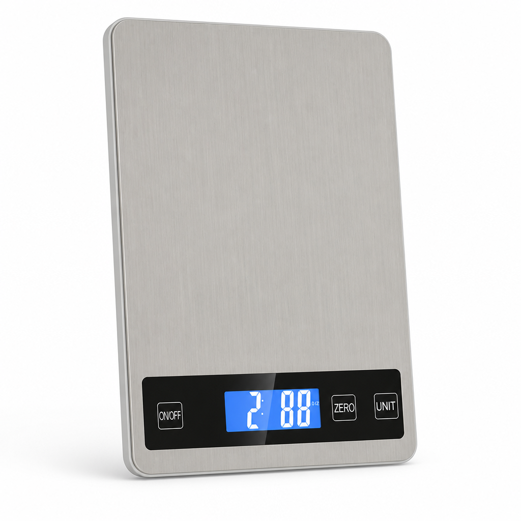 Kitchen Scale Waterproof Stainless Steel USB Rechargeable