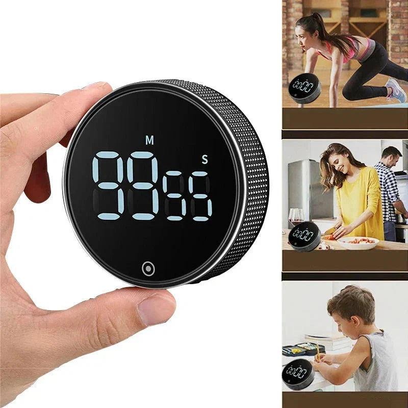 Kitchen Timer Large LCD Countdown & Stopwatch Magnetic Back