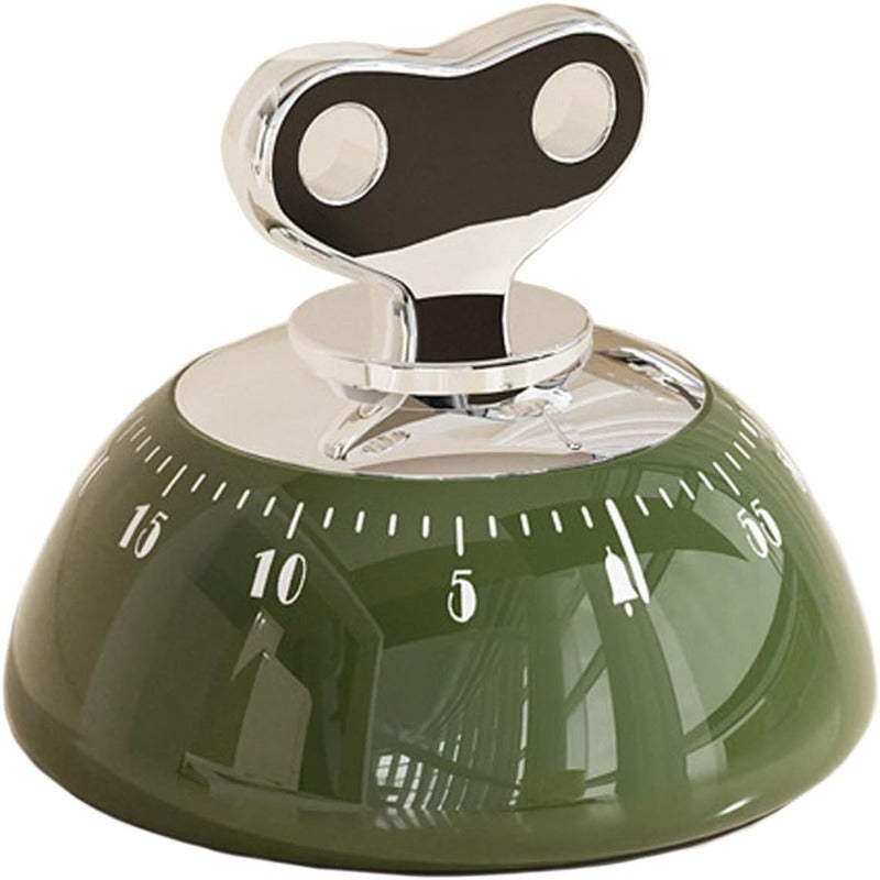 Kitchen Timer Mechanical Wind-Up Stainless Steel & Magnetic Base