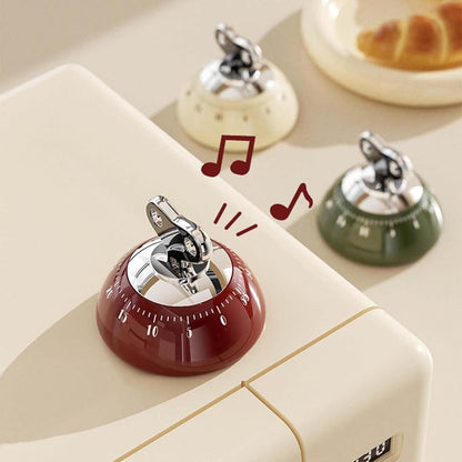 Kitchen Timer Mechanical Wind-Up Stainless Steel & Magnetic Base