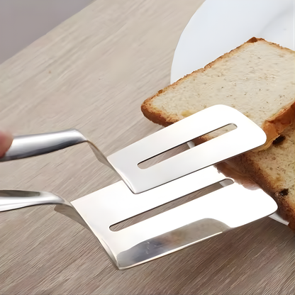 Kitchen Tongs 2-in-1 Turner & Clamp Stainless Steel