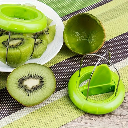 Kiwi Slicer Stainless Steel Blades & Ergonomic Non-Slip Grip