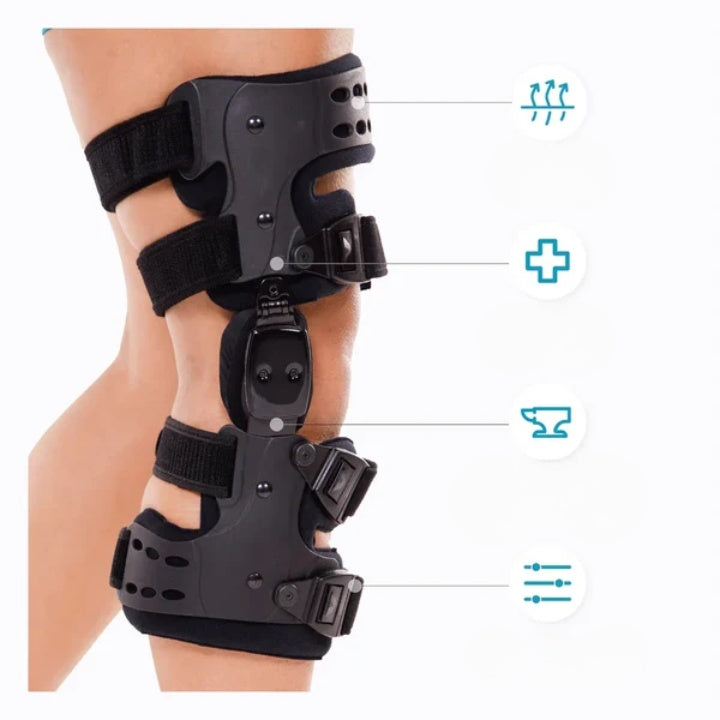 Knee Brace Adjustable Hinge Quick-Release Fits Left & Right