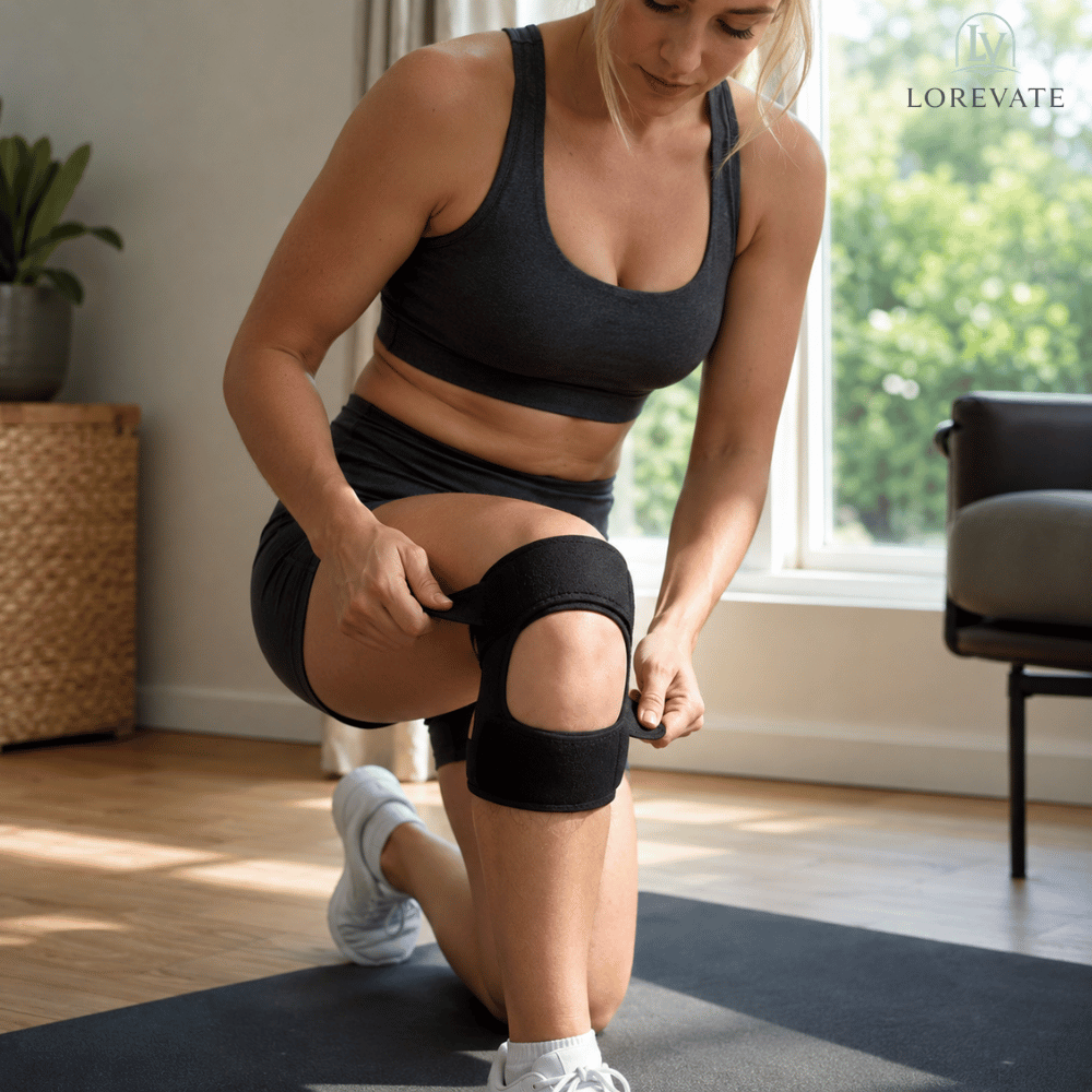 Knee Brace Adjustable Straps & Breathable Compression