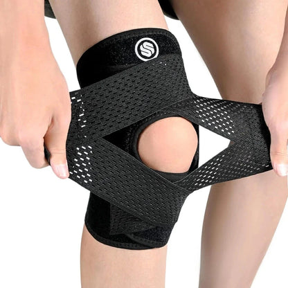 Knee Brace Open Patella Adjustable V-Straps Breathable