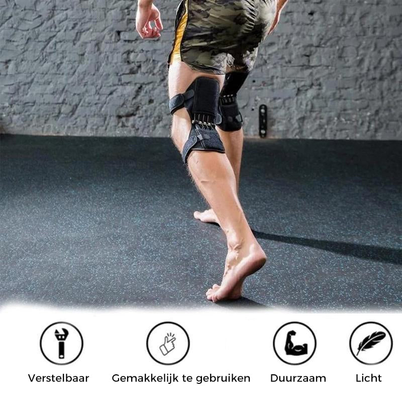Knee Brace Spring-Loaded Stabilizer Aluminum Frame Breathable Mesh