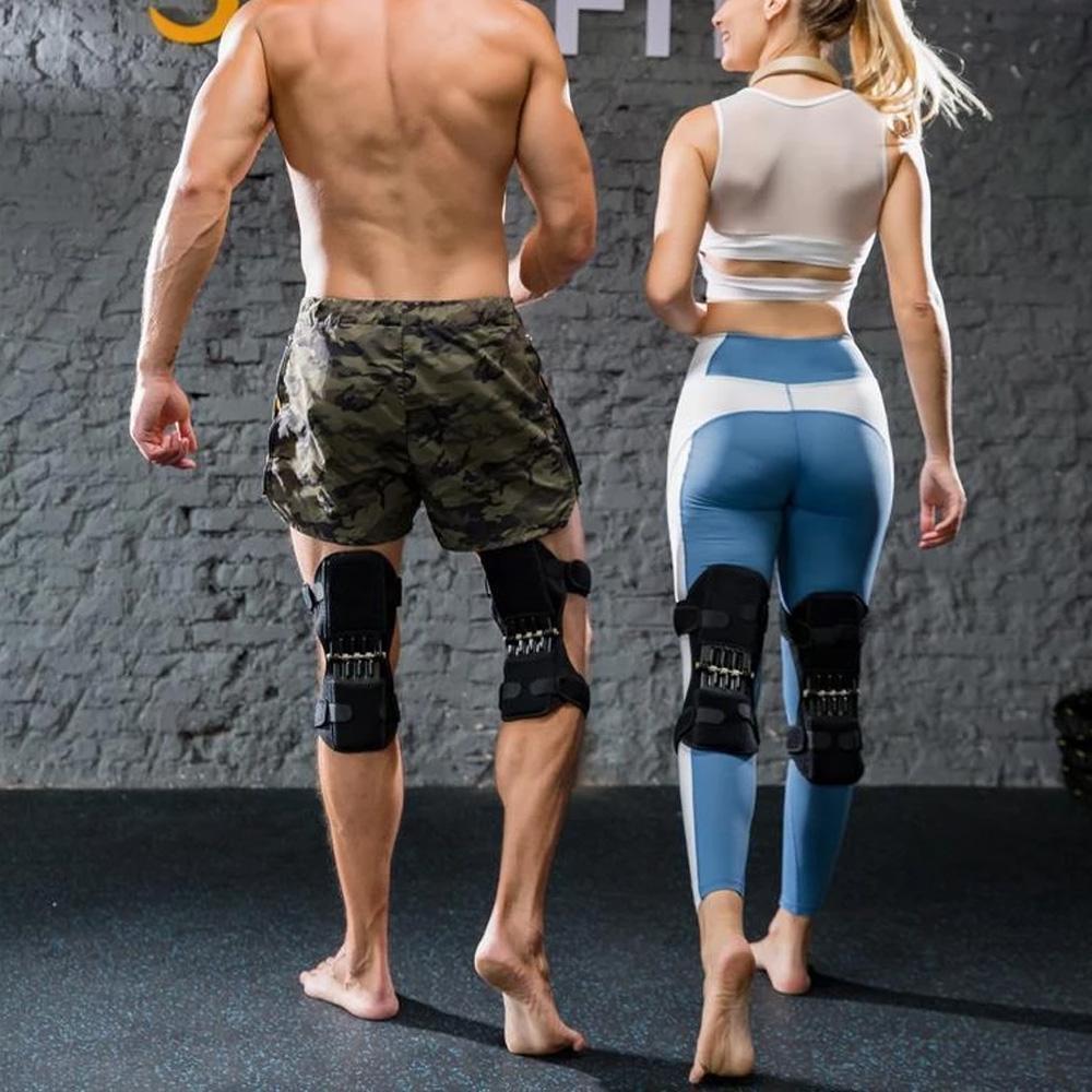 Knee Brace Spring-Loaded Stabilizer Aluminum Frame Breathable Mesh