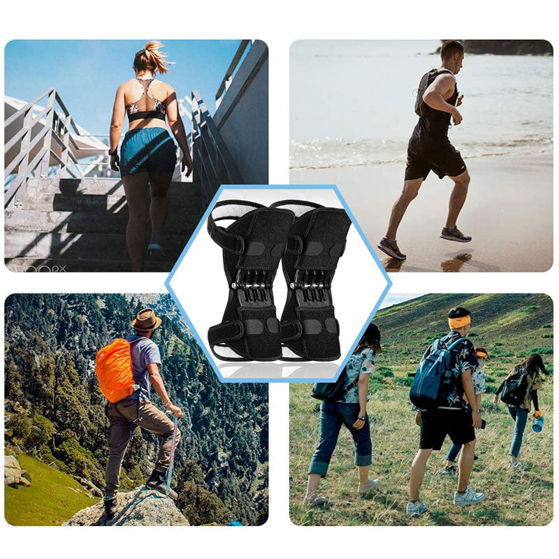 Knee Brace Spring-Loaded Stabilizer Aluminum Frame Breathable Mesh