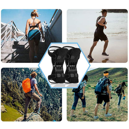Knee Brace Spring-Loaded Stabilizer Aluminum Frame Breathable Mesh