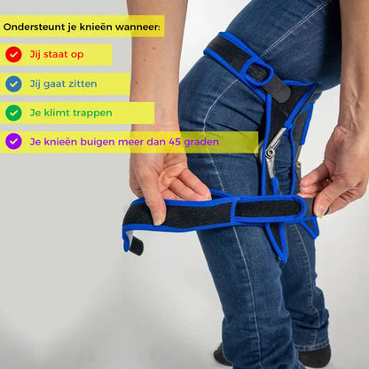 Knee Brace Spring-Loaded Stabilizer Aluminum Frame Breathable Mesh