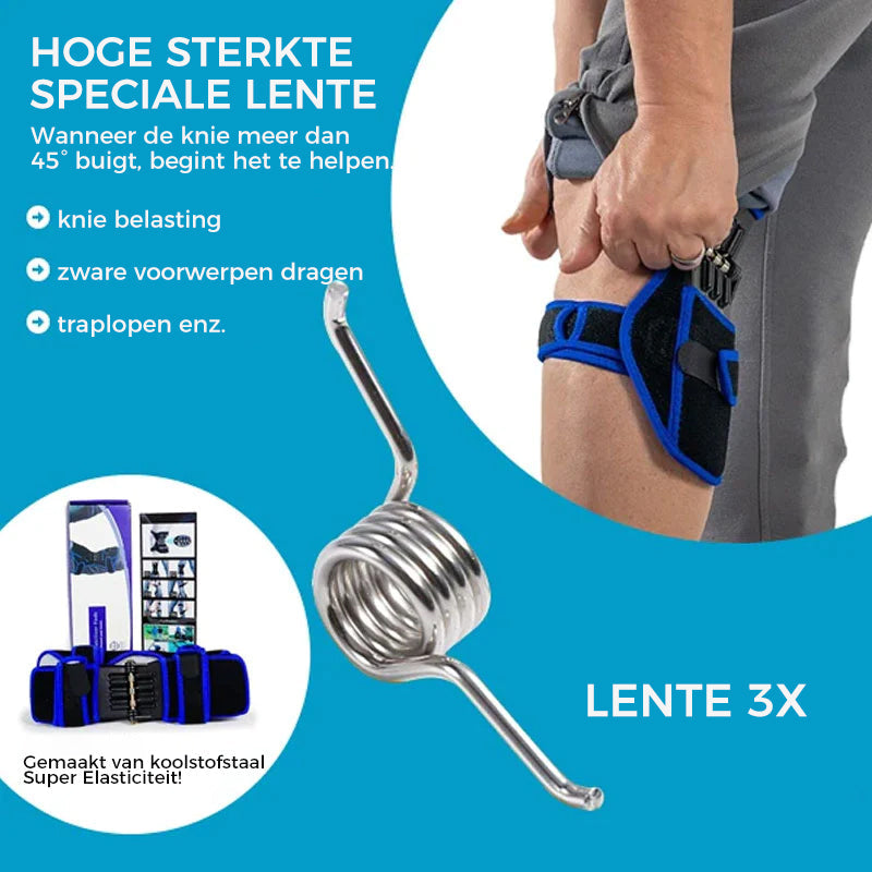 Knee Brace Spring-Loaded Stabilizer Aluminum Frame Breathable Mesh