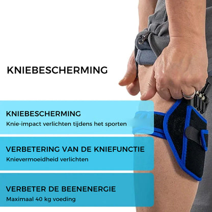Knee Brace Spring-Loaded Stabilizer Aluminum Frame Breathable Mesh