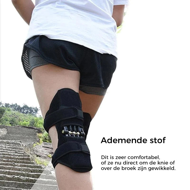 Knee Brace Spring-Loaded Stabilizer Aluminum Frame Breathable Mesh