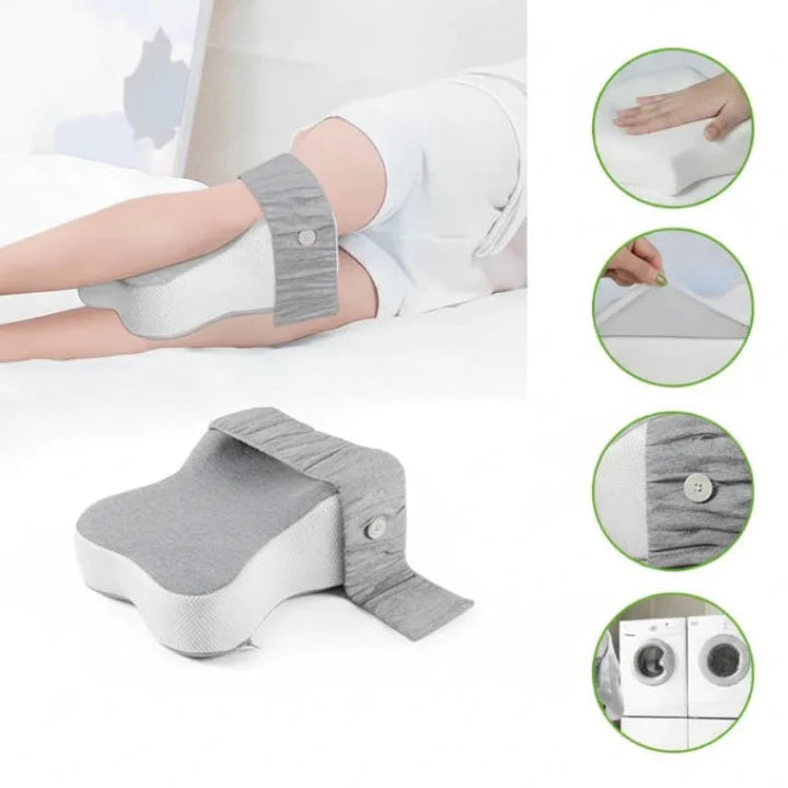 Knee Pillow Memory Foam Removable Cover & Strap Option