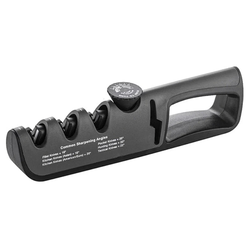 Knife Sharpener 4-in-1 Scissor Slot & Non-Slip Base