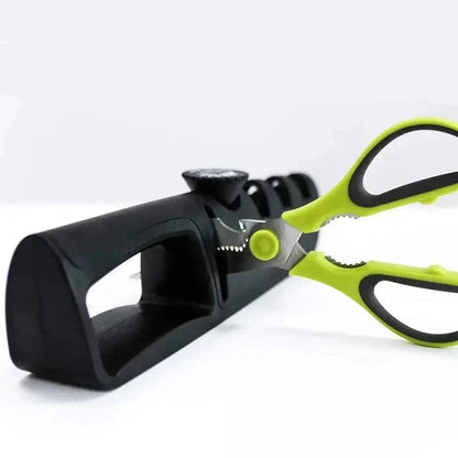 Knife Sharpener 4-in-1 Scissor Slot & Non-Slip Base