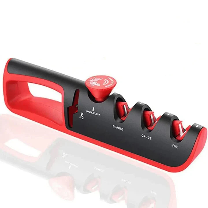 Knife Sharpener 4-in-1 Scissor Slot & Non-Slip Base