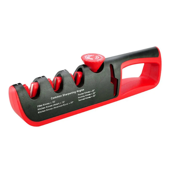Knife Sharpener 4-in-1 Scissor Slot & Non-Slip Base