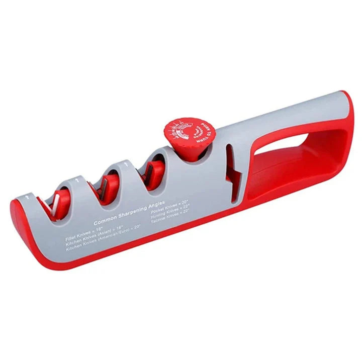 Knife Sharpener 4-in-1 Scissor Slot & Non-Slip Base