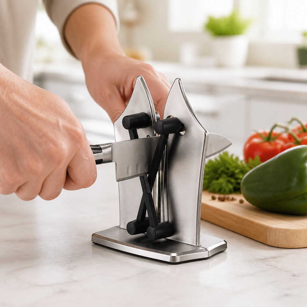 Knife Sharpener Tungsten Carbide Fast Sharpening Non-Slip Base