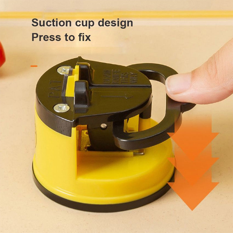 Knife Sharpener Tungsten Steel Suction-Cup Compact