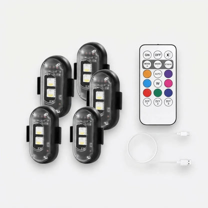 LED Accent Lights Wireless RGB Remote Set of 4