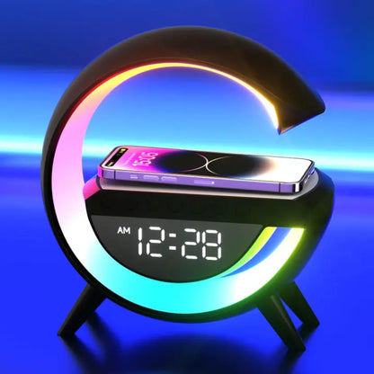 LED Alarm Clock Bluetooth Speaker & Qi Wireless Charging