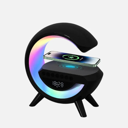 LED Alarm Clock Bluetooth Speaker & Qi Wireless Charging
