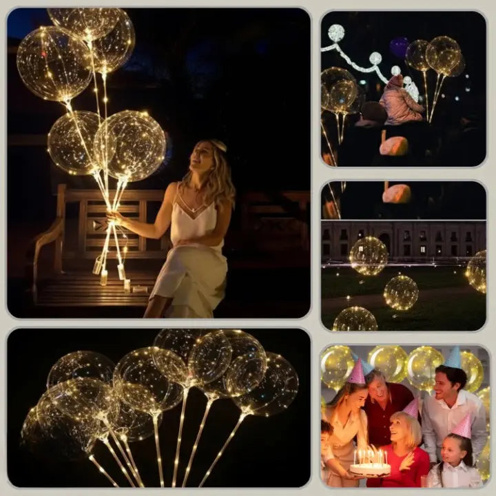 LED Balloon Lights Warm White Battery Operated Reusable