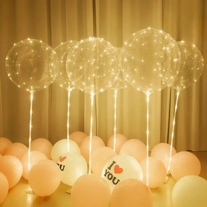 LED Balloon Lights Warm White Battery Operated Reusable