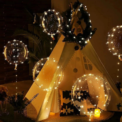 LED Balloons Warm White Battery-Powered Reusable