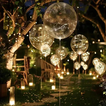 LED Balloons Warm White Battery-Powered Reusable