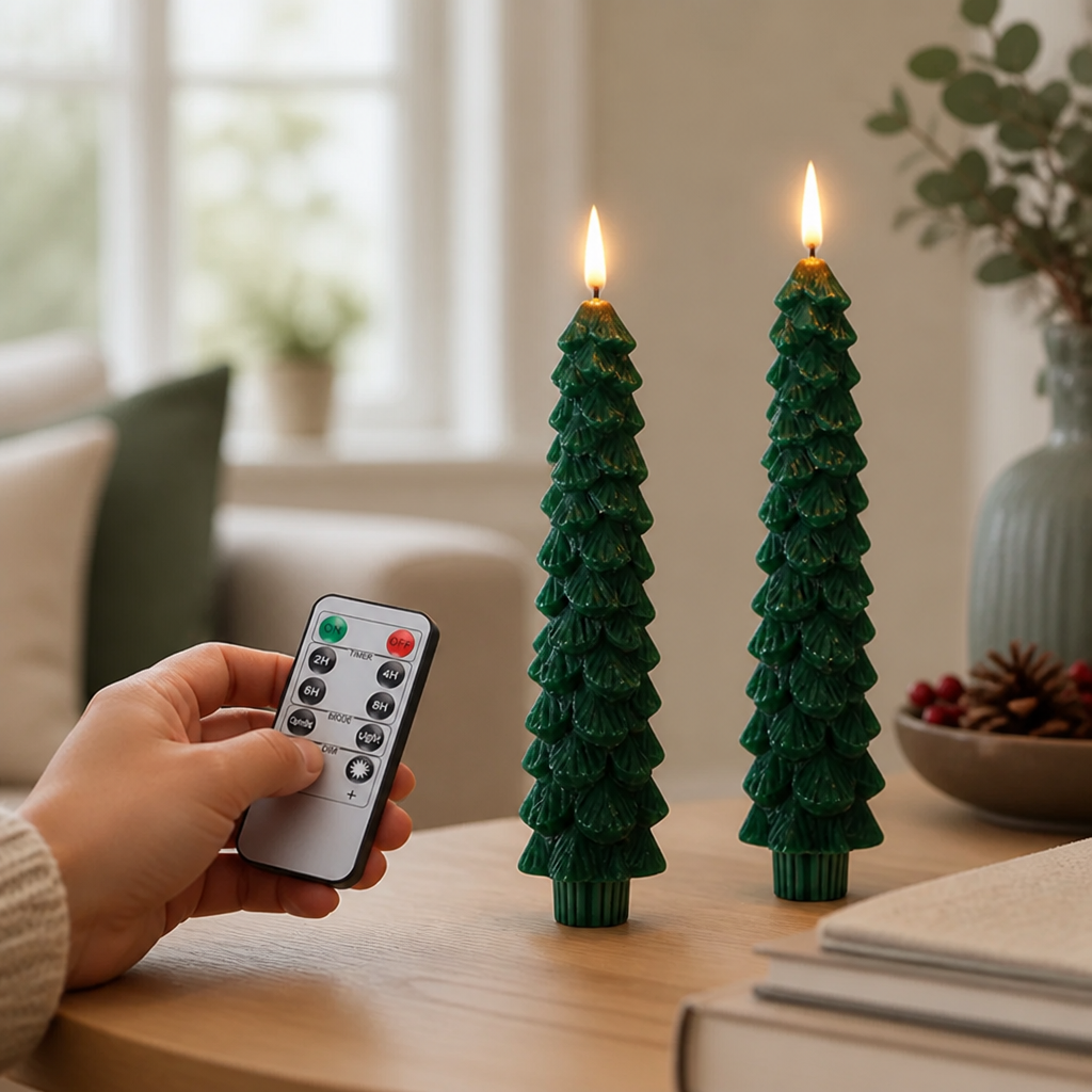 LED Candle Realistic Flicker Remote & Timer Weatherproof