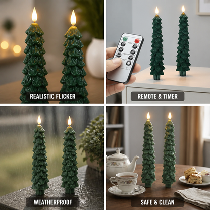 LED Candle Realistic Flicker Remote & Timer Weatherproof