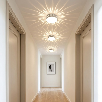 LED Ceiling Light Glare-Free Crystal-Effect Selectable Warm & Cool
