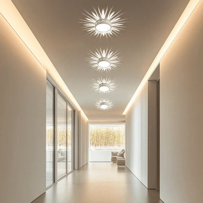 LED Ceiling Light Glare-Free Crystal-Effect Selectable Warm & Cool