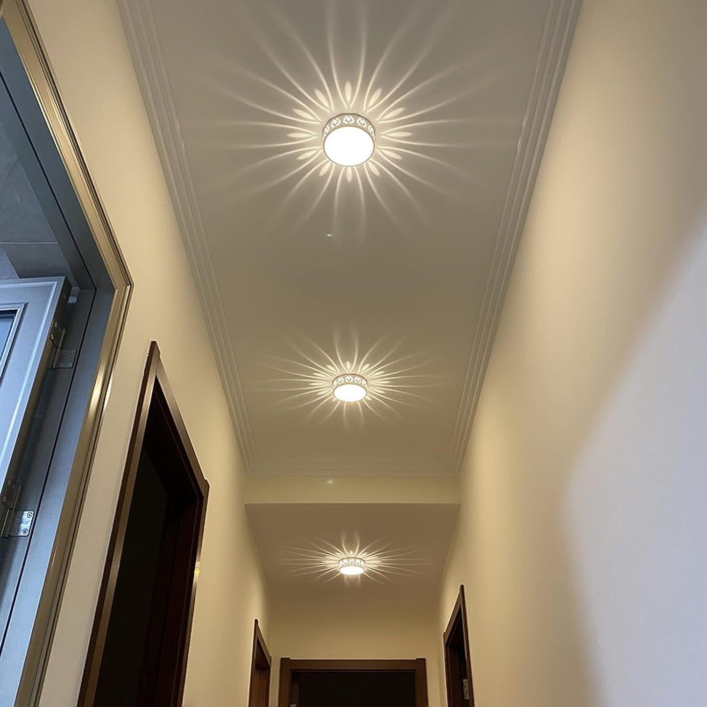 LED Ceiling Light Glare-Free Crystal-Effect Selectable Warm & Cool