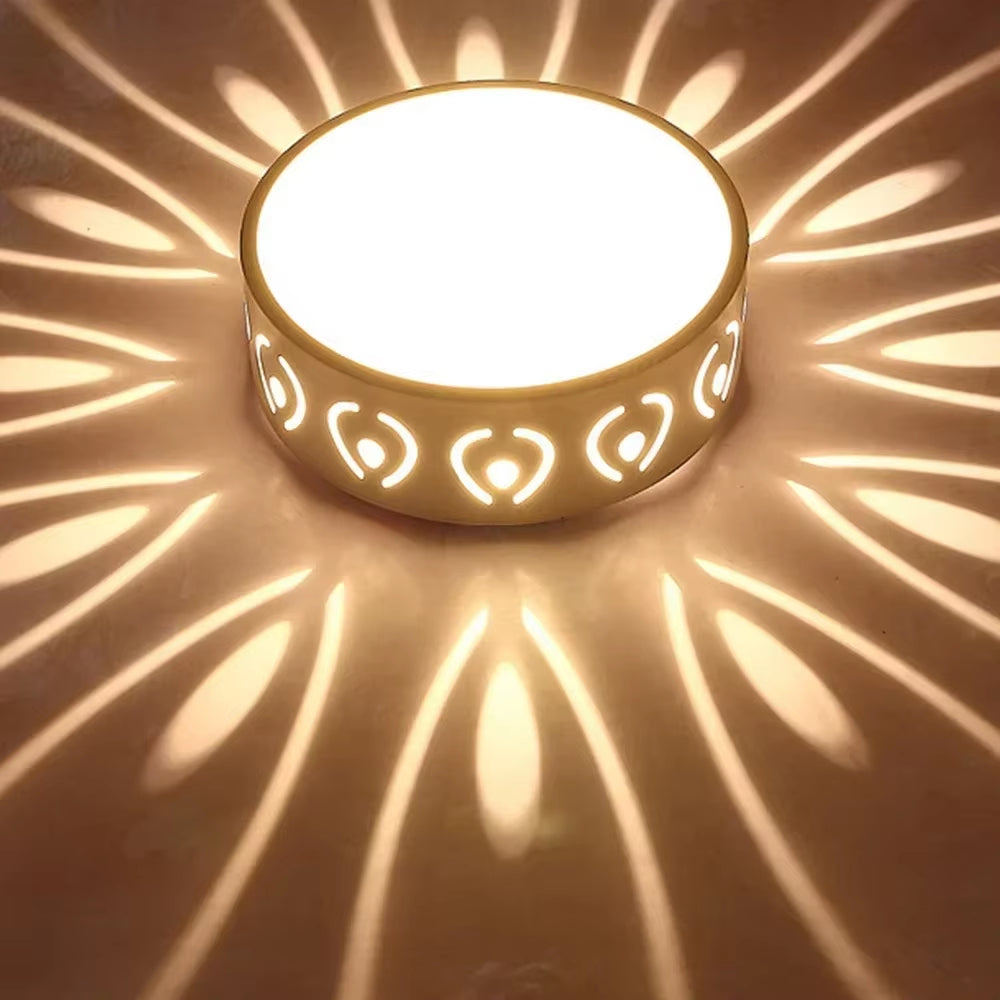 LED Ceiling Light Glare-Free Crystal-Effect Selectable Warm & Cool