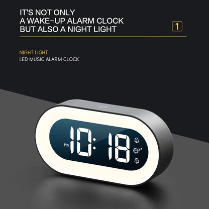 LED Digital Alarm Clock 5.7-Inch Dimmable Night Light