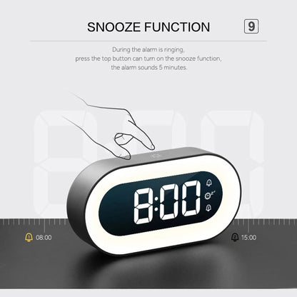LED Digital Alarm Clock 5.7-Inch Dimmable Night Light