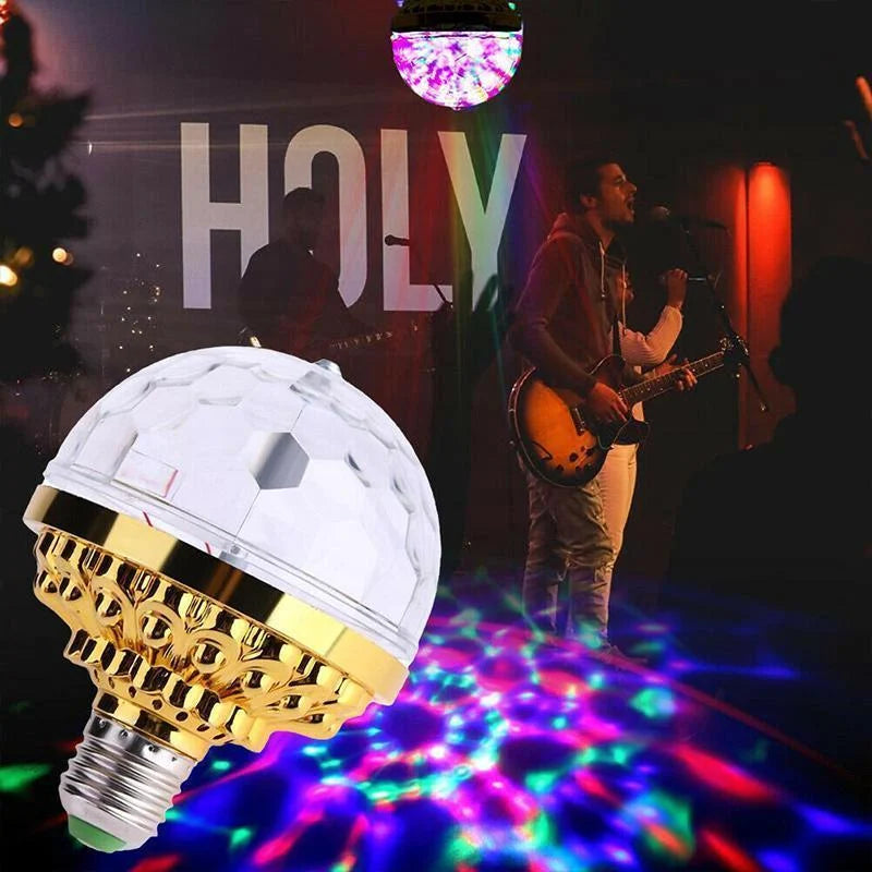 LED Disco Lamp Automatic Rotation Adjustable RGB