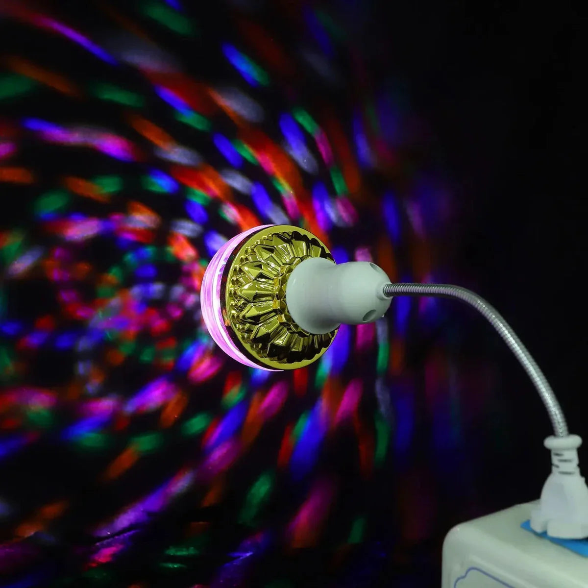 LED Disco Lamp Rotating RGB Strobe E27 Socket