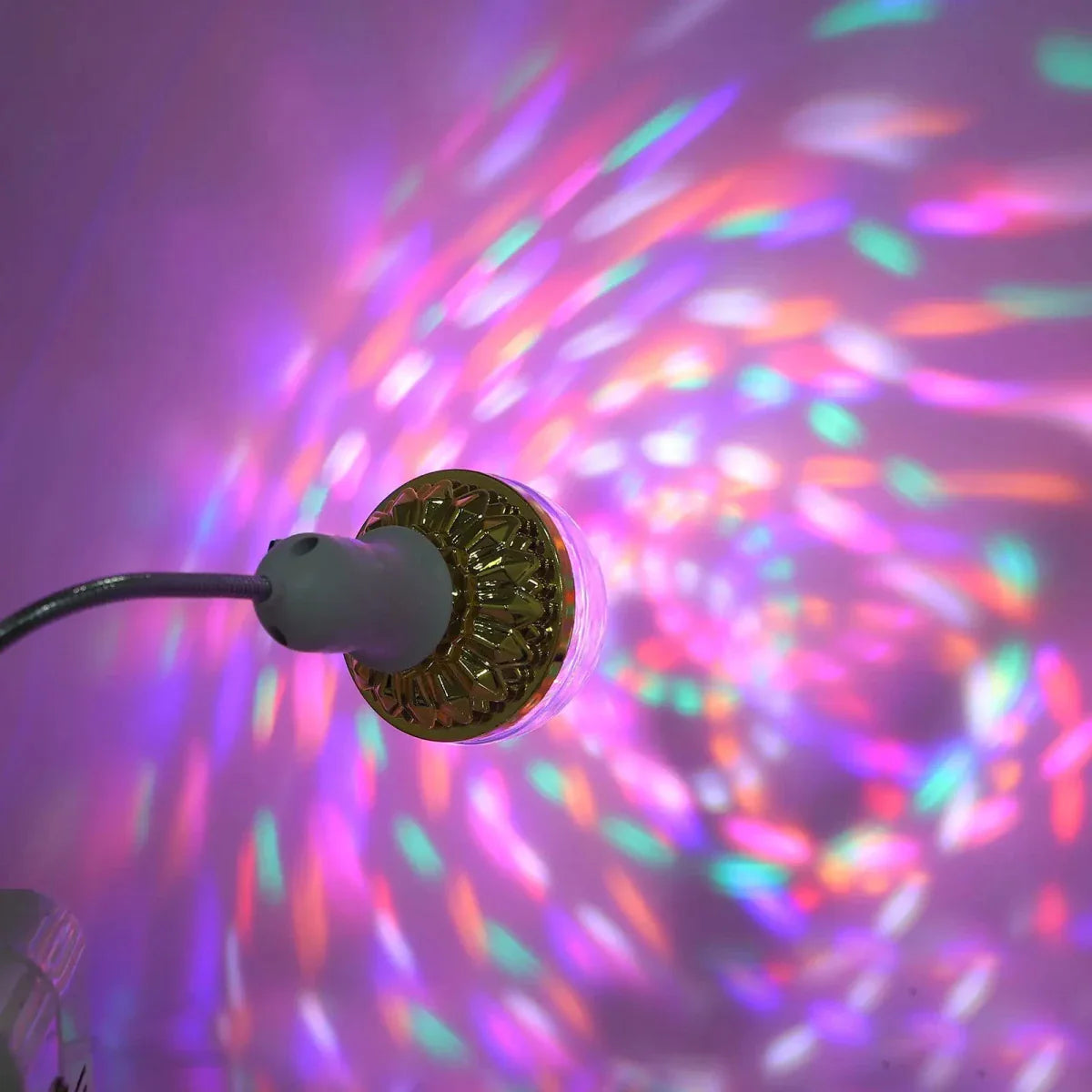 LED Disco Lamp Rotating RGB Strobe E27 Socket