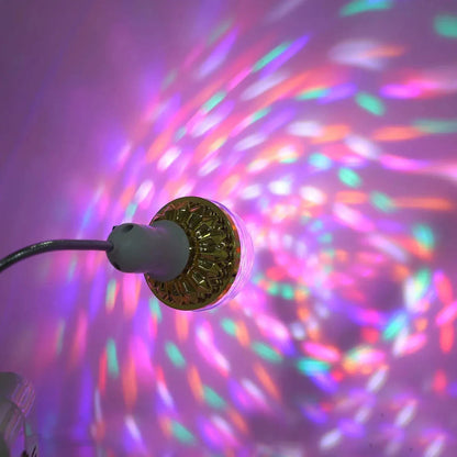 LED Disco Lamp Rotating RGB Strobe E27 Socket