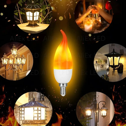 LED Flame Bulb E27 Realistic Warm Glow